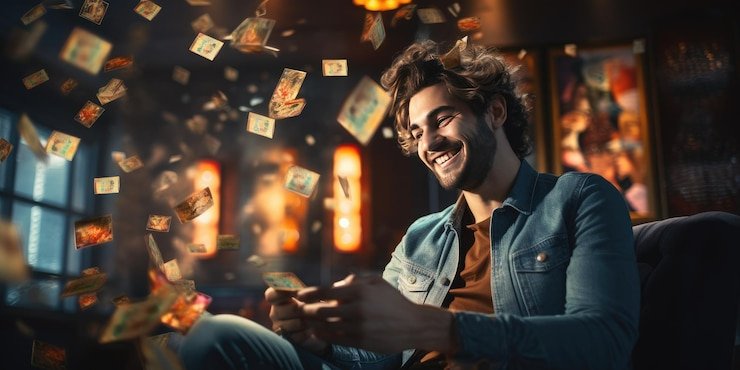 Pengguna membaca syarat bonus harian